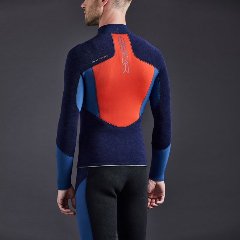 Gill Marine Clothing - Gill Marine parte superior de la celda de fuego de carrera 2LX44578 denim oscuro y naranja