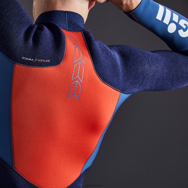 Gill Marine Clothing - Gill Marine parte superior de la celda de fuego de carrera 2LX44578 denim oscuro y naranja