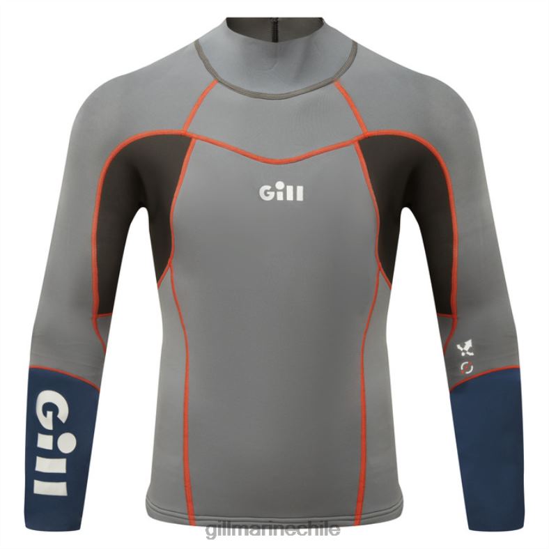Gill Marine Clothing - Gill Marine top zenlite para hombre 2LX44534 gris acero
