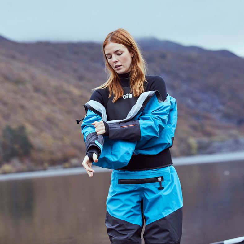 Gill Marine Clothing - Gill Marine traje seco verso - edición especial 2LX44428 arrendajo azul