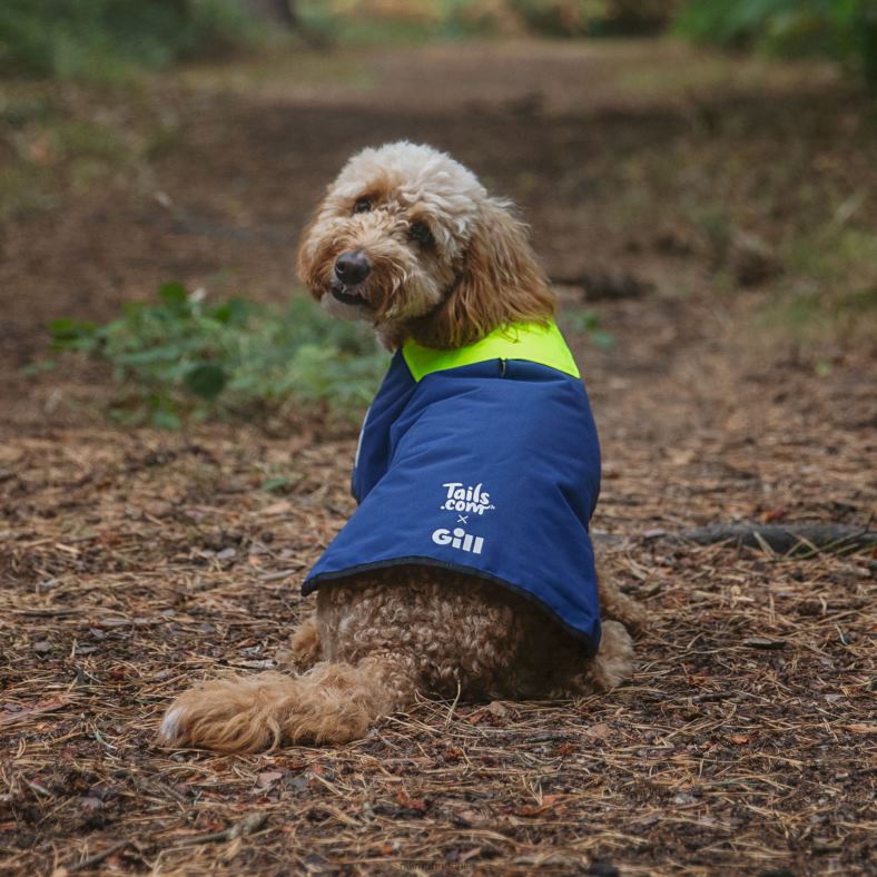 Gill Marine Clothing - Gill Marine tails.com x abrigo para perros branquiales 2LX4422 azul