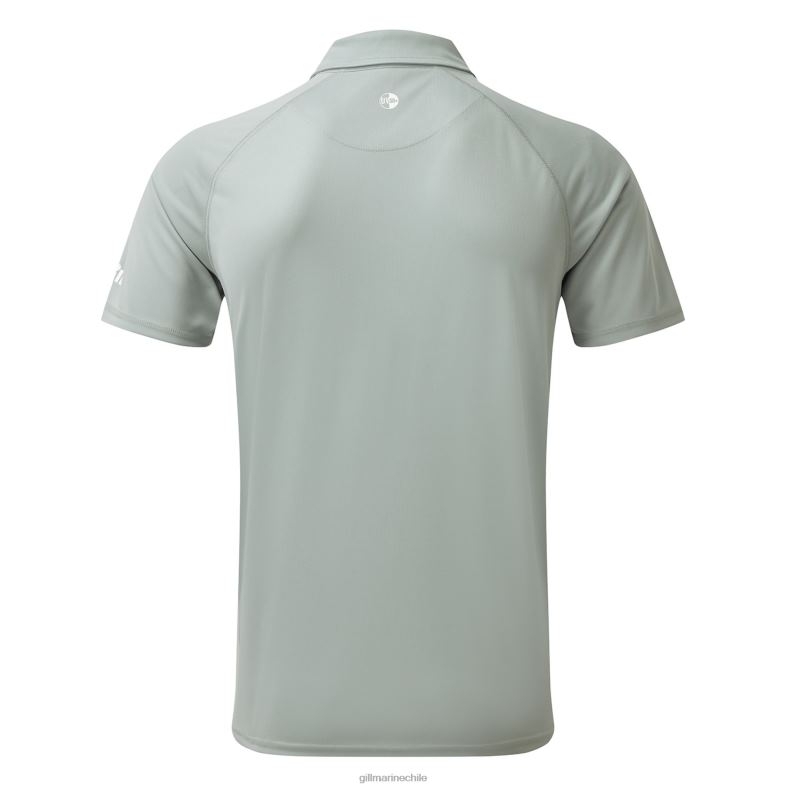 Gill Marine Clothing - Gill Marine polo uv tec para hombre 2LX44222 gris medio