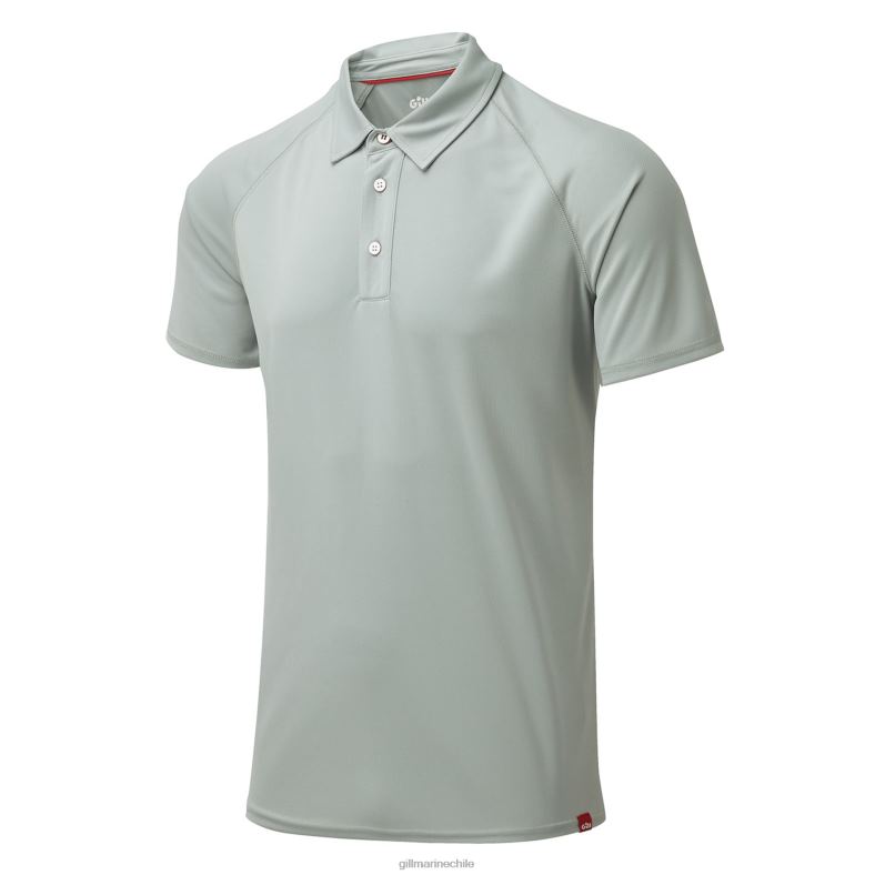 Gill Marine Clothing - Gill Marine polo uv tec para hombre 2LX44222 gris medio