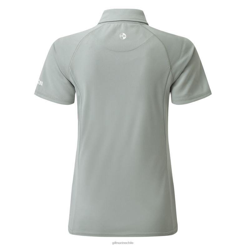 Gill Marine Clothing - Gill Marine polo uv tec para mujer 2LX44510 gris medio