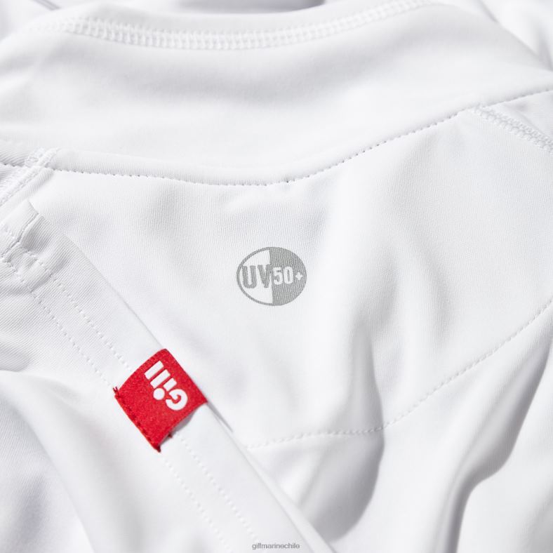 Gill Marine Chile - Gill Marine Camiseta con cremallera uv tec para hombre - manga larga 2LX44215 blanco