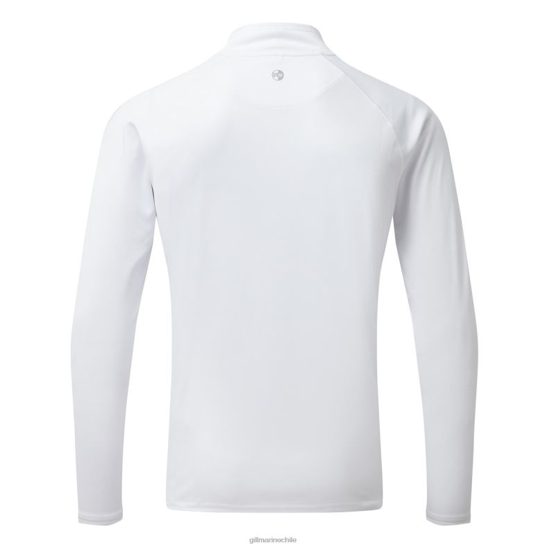 Gill Marine Chile - Gill Marine Camiseta con cremallera uv tec para hombre - manga larga 2LX44215 blanco