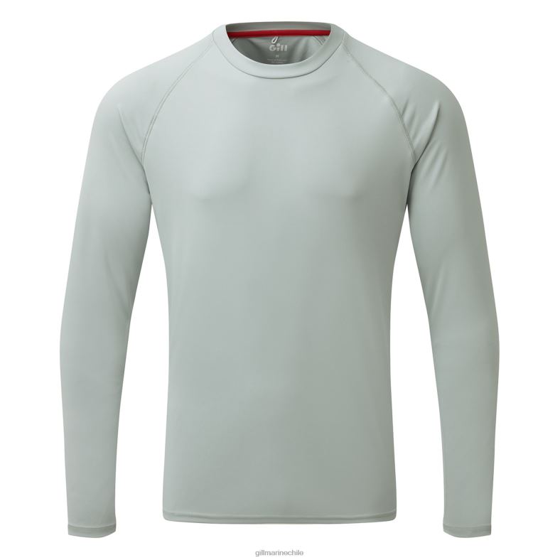 Gill Marine Chile - Gill Marine Camiseta uv tec para hombre - manga larga 2LX44131 gris medio