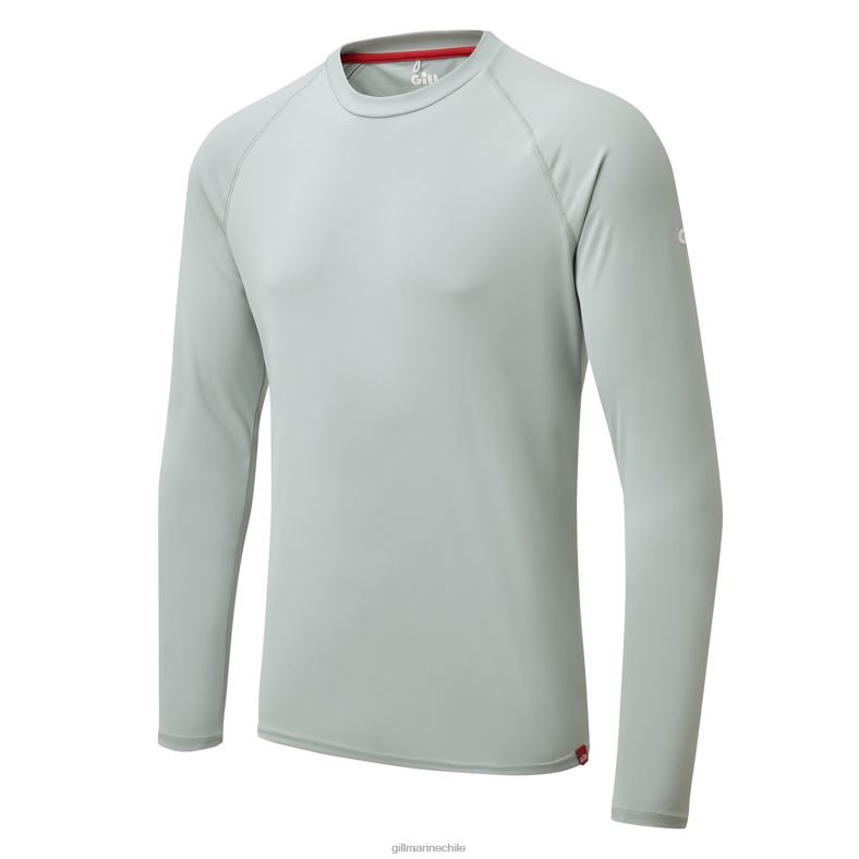 Gill Marine Chile - Gill Marine Camiseta uv tec para hombre - manga larga 2LX44131 gris medio