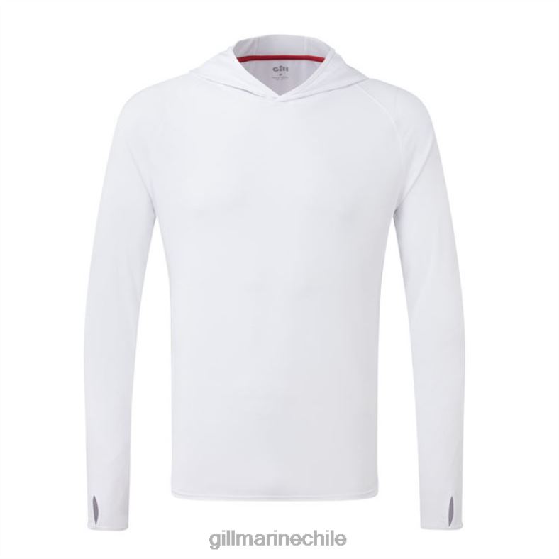 Gill Marine Chile - Gill Marine sudadera con capucha uv tec 2LX44541 blanco