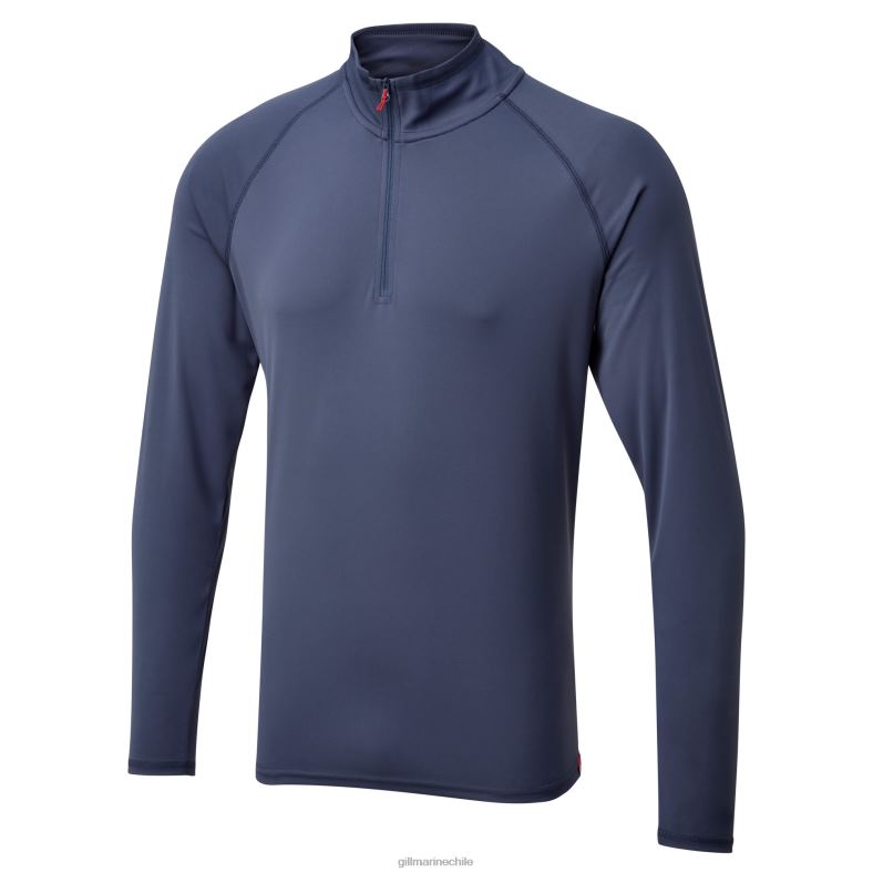 Gill Marine Clothing - Gill Marine Camiseta con cremallera uv tec para hombre - manga larga 2LX44216 océano