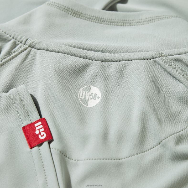 Gill Marine Clothing - Gill Marine Camiseta con cremallera uv tec para hombre - manga larga 2LX44218 gris medio