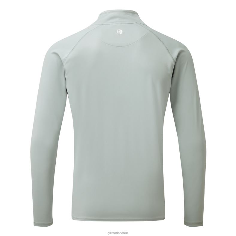 Gill Marine Clothing - Gill Marine Camiseta con cremallera uv tec para hombre - manga larga 2LX44218 gris medio