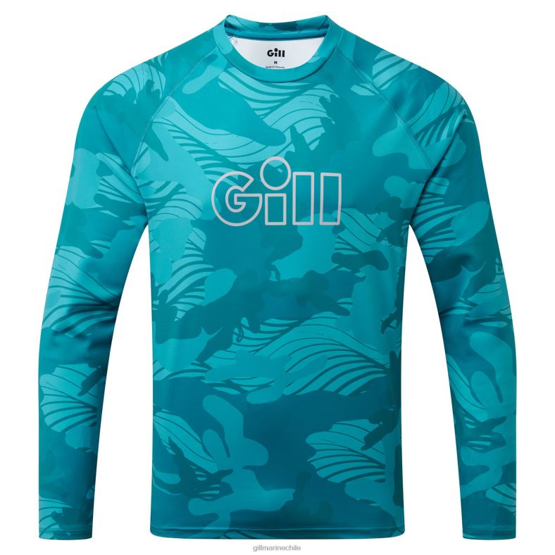 Gill Marine Clothing - Gill Marine Top de manga larga con estampado de camuflaje Xpel Tec 2LX4456 camuflaje de piscina
