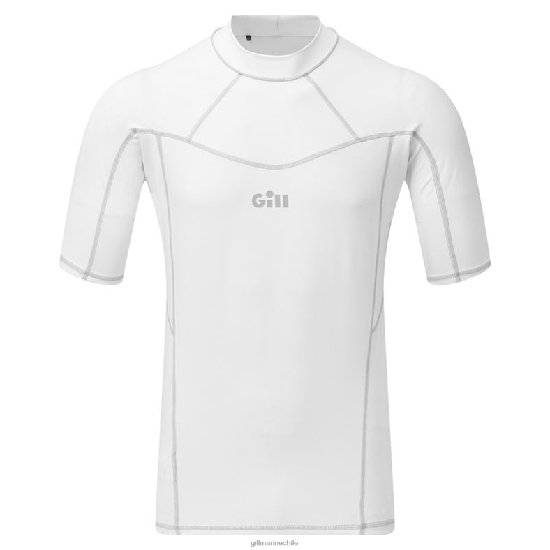Gill Marine Clothing - Gill Marine chaleco pro sarpullido de manga corta para hombre 2LX44588 blanco