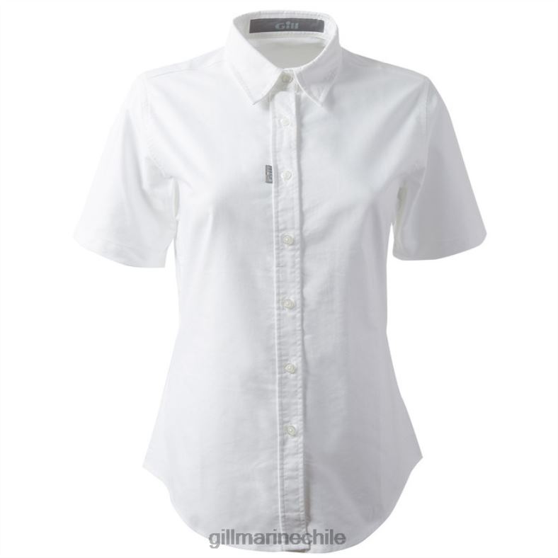 Gill Marine Chile - Gill Marine camisa oxford de mujer manga corta 2LX44297 blanco