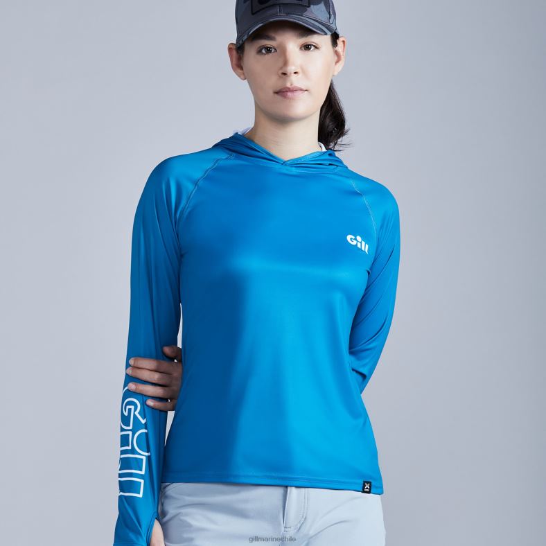 Gill Marine Chile - Gill Marine sudadera con capucha xpel tec para mujer 2LX44413 piscina azul