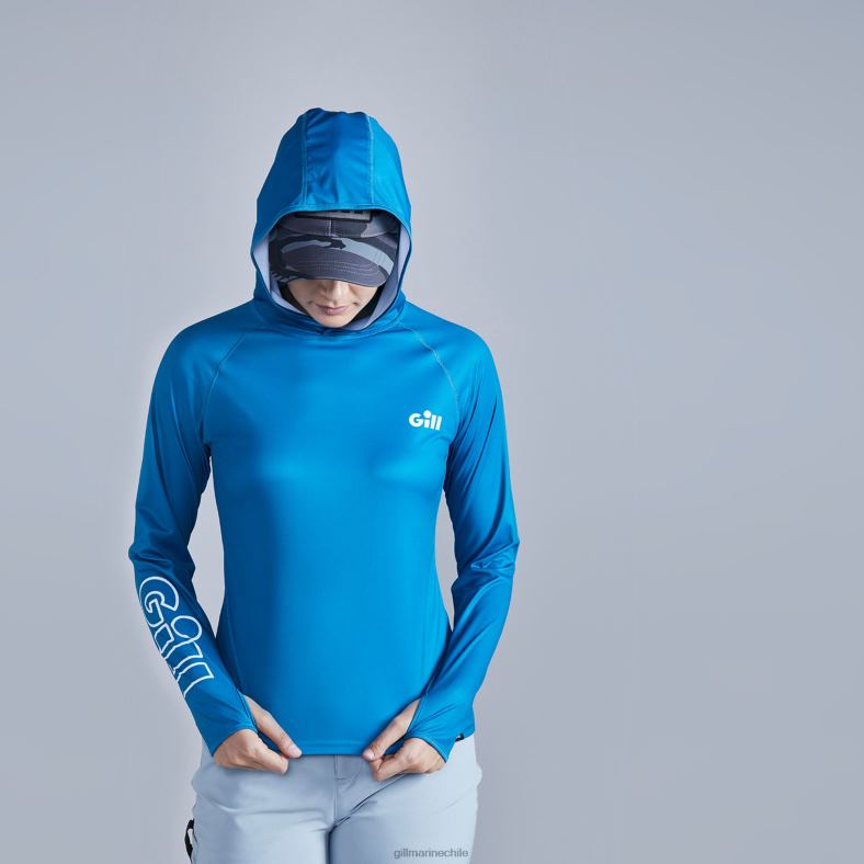 Gill Marine Chile - Gill Marine sudadera con capucha xpel tec para mujer 2LX44413 piscina azul
