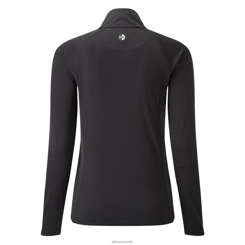 Gill Marine Clothing - Gill Marine Camiseta con cremallera uv tec para mujer - manga larga 2LX44204 carbón