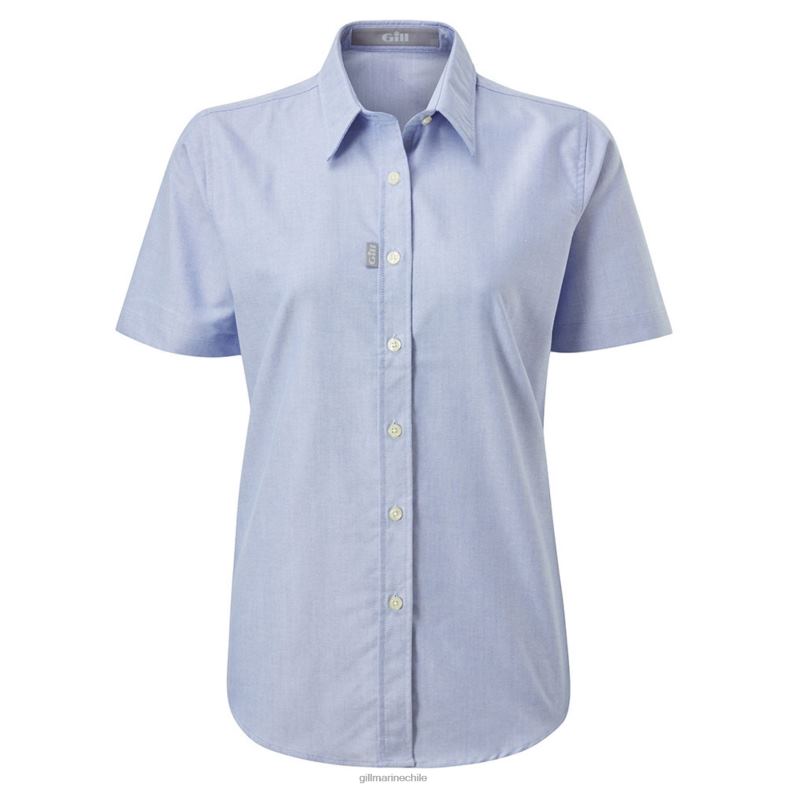 Gill Marine Clothing - Gill Marine camisa oxford de mujer manga corta 2LX44296 azul