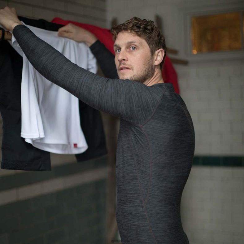 Gill Marine Chile - Gill Marine cuello redondo para hombre - manga larga 2LX44317 ceniza