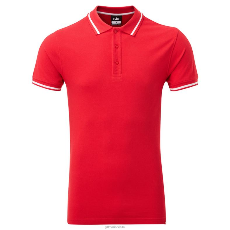 Gill Marine Chile - Gill Marine polo de tripulación para hombre 2LX44533 rojo