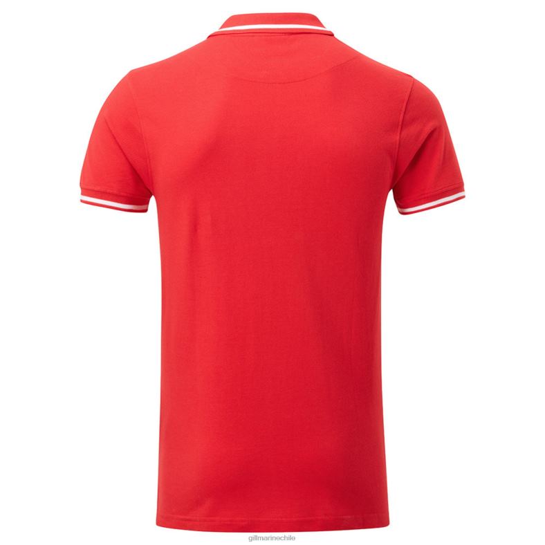 Gill Marine Chile - Gill Marine polo de tripulación para hombre 2LX44533 rojo