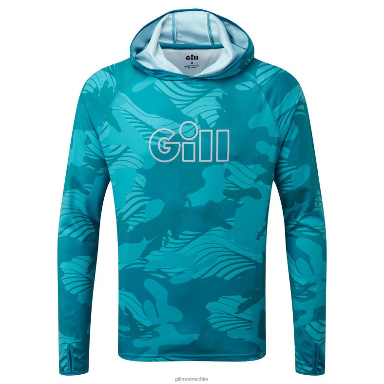Gill Marine Chile - Gill Marine Sudadera con capucha y estampado de camuflaje Xpel Tec 2LX4451 camuflaje de piscina