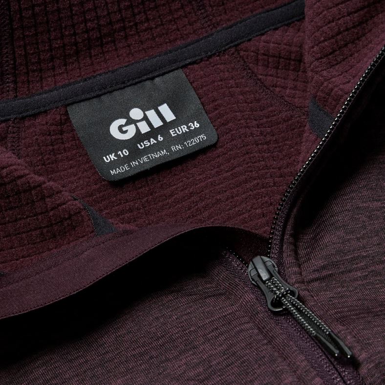 Gill Marine Chile - Gill Marine sudadera con capucha de dardos para mujer 2LX44171 higo