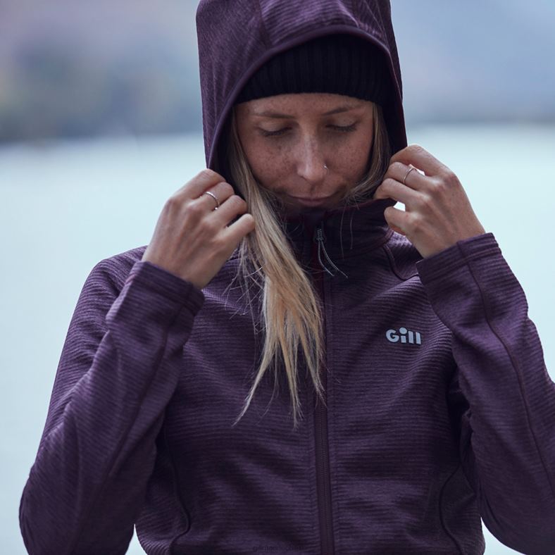 Gill Marine Chile - Gill Marine sudadera con capucha de dardos para mujer 2LX44171 higo