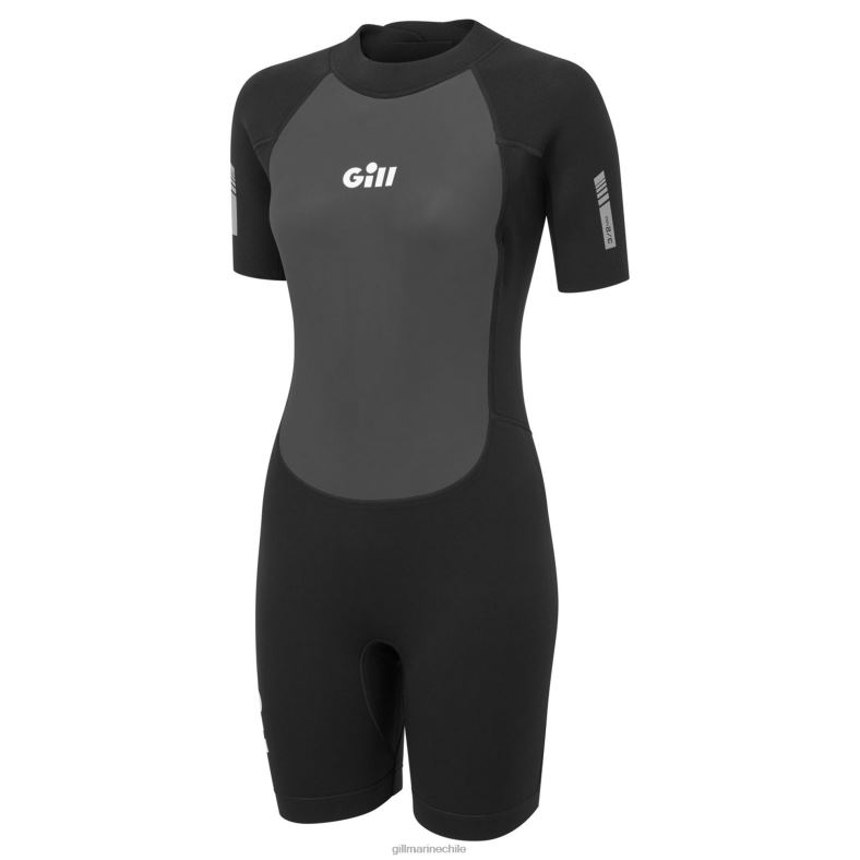 Gill Marine Clothing - Gill Marine shorty de persecución para mujer 2LX448 negro