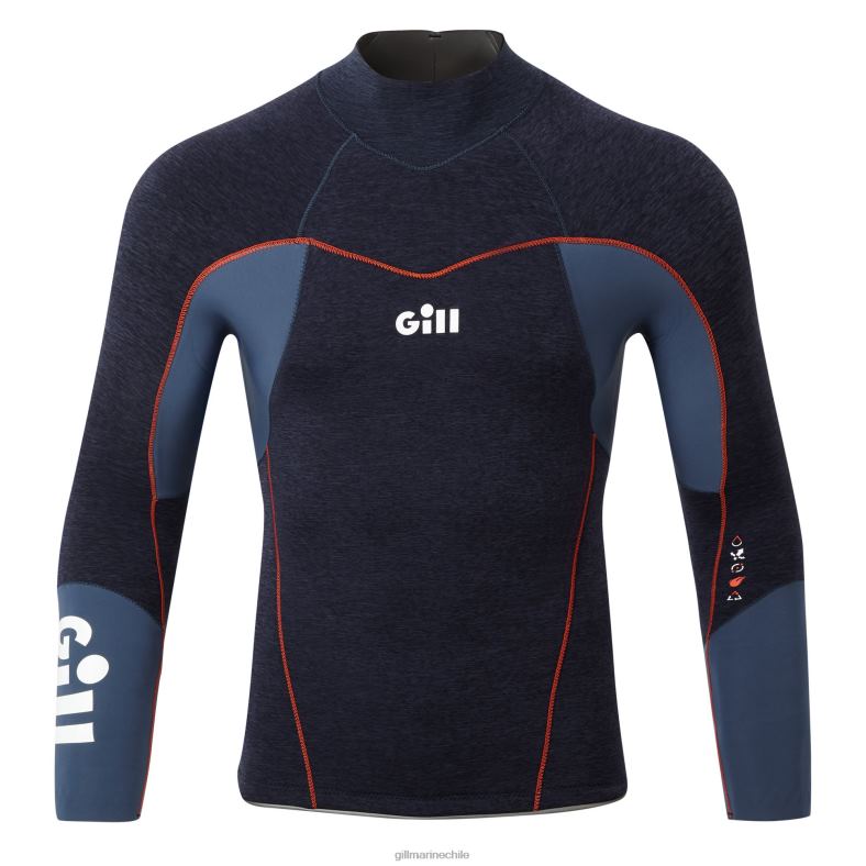 Gill Marine Chile - Gill Marine top firecell para hombre 2LX44227 denim oscuro y naranja