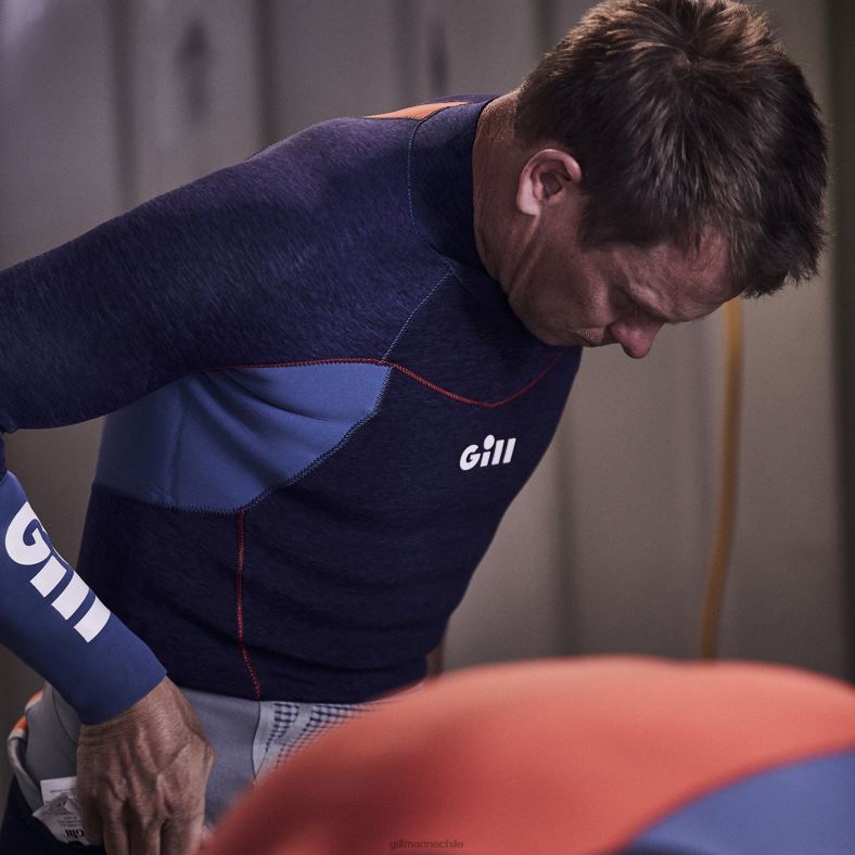 Gill Marine Chile - Gill Marine top firecell para hombre 2LX44227 denim oscuro y naranja