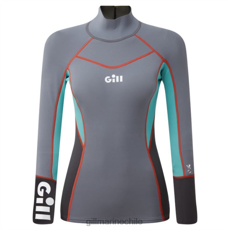 Gill Marine Chile - Gill Marine top zenlite mujer 2LX44185 gris acero