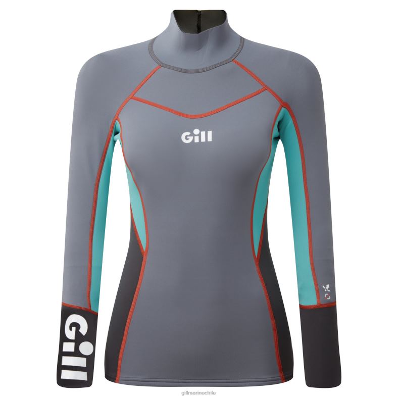 Gill Marine Chile - Gill Marine top zenlite mujer 2LX44185 gris acero