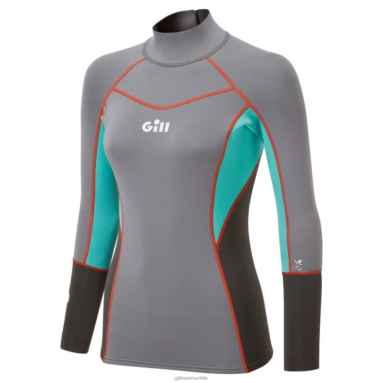 Gill Marine Chile - Gill Marine top zenlite mujer 2LX44185 gris acero