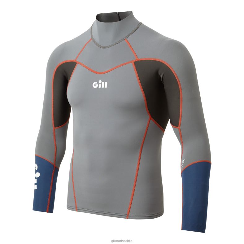 Gill Marine Clothing - Gill Marine top zenlite para hombre 2LX44184 gris acero