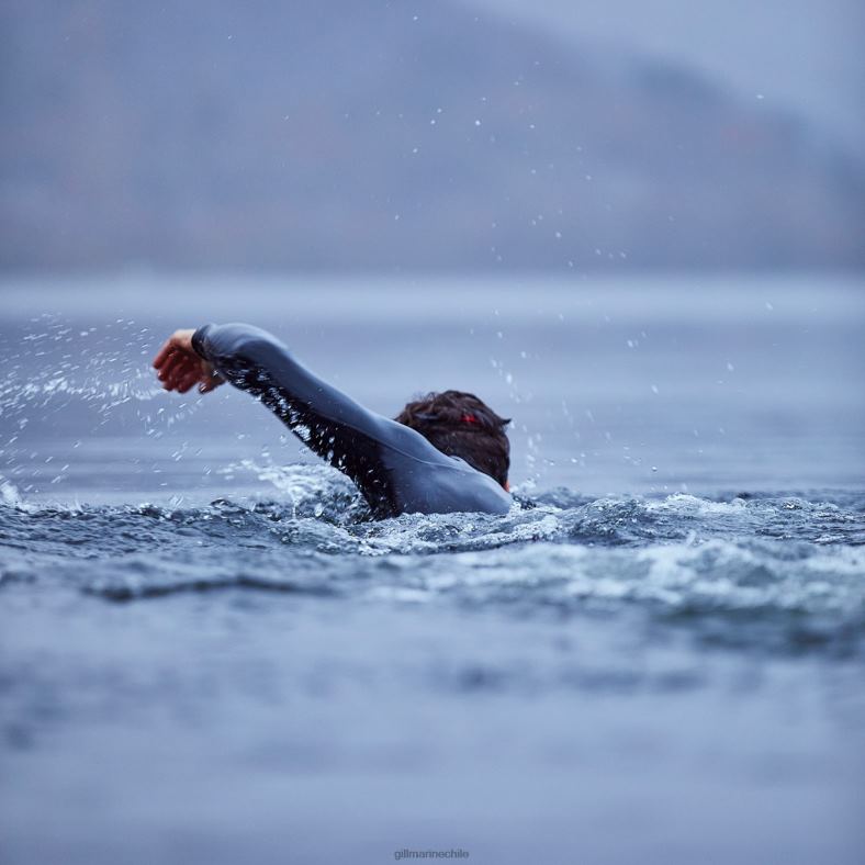 Gill Marine Chile - Gill Marine traje de neopreno de persecución para hombre con cremallera trasera de 4/3 mm 2LX4481 negro