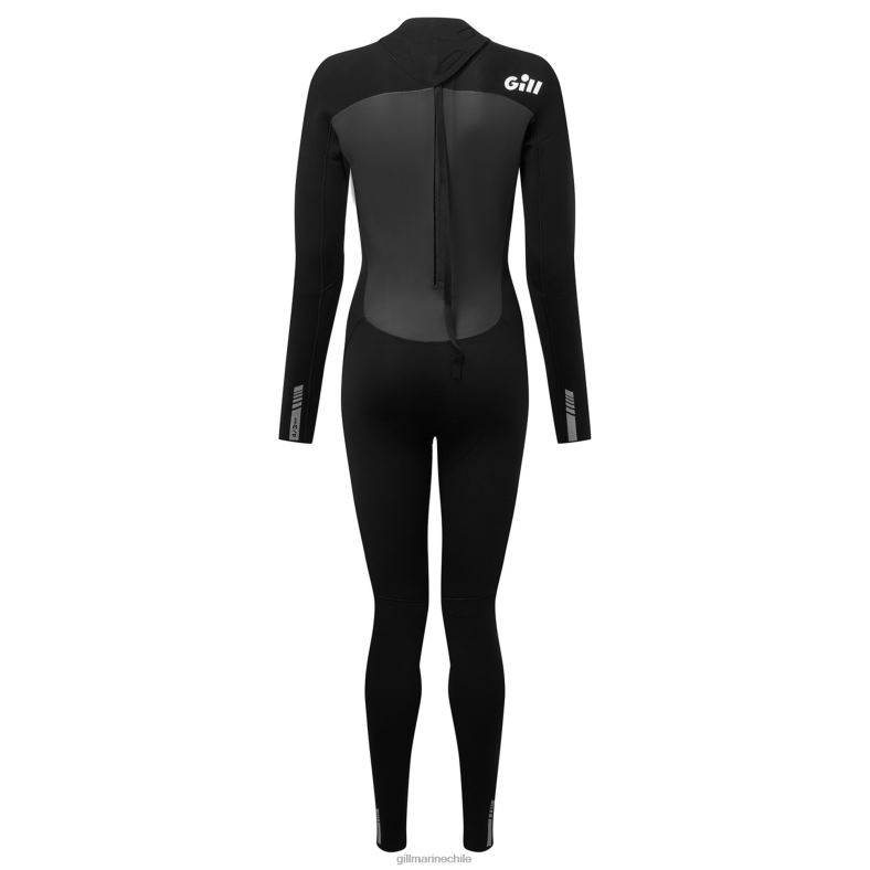 Gill Marine Chile - Gill Marine traje de neopreno de persecución para mujer con cremallera trasera de 4/3 mm 2LX44341 negro