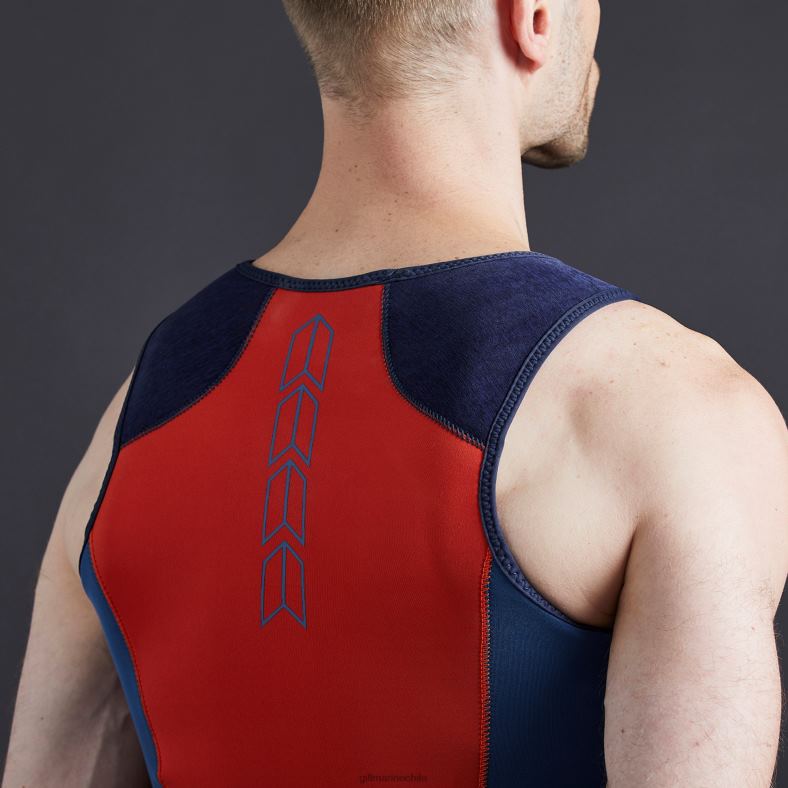 Gill Marine Clothing - Gill Marine Calzoncillo largo Firecell para hombre 2LX44228 denim oscuro y naranja