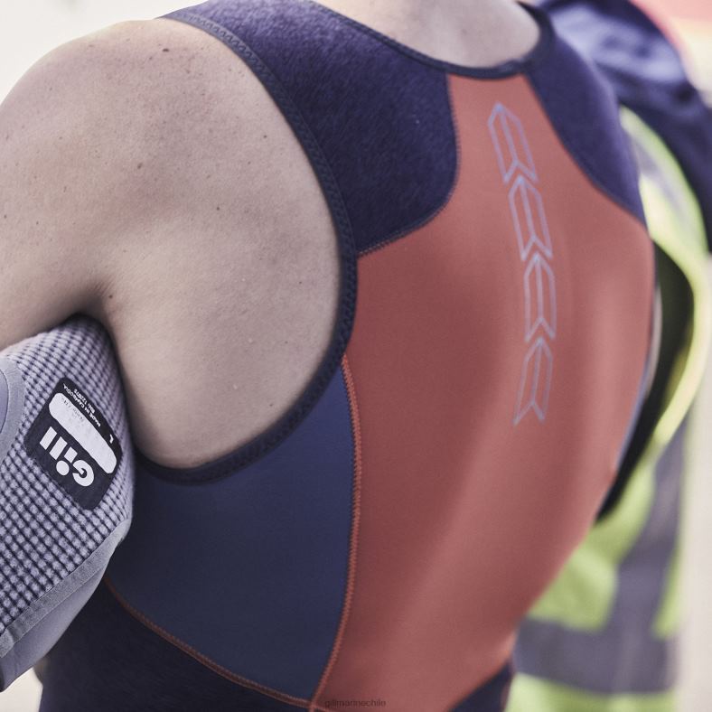 Gill Marine Clothing - Gill Marine Calzoncillo largo Firecell para hombre 2LX44228 denim oscuro y naranja