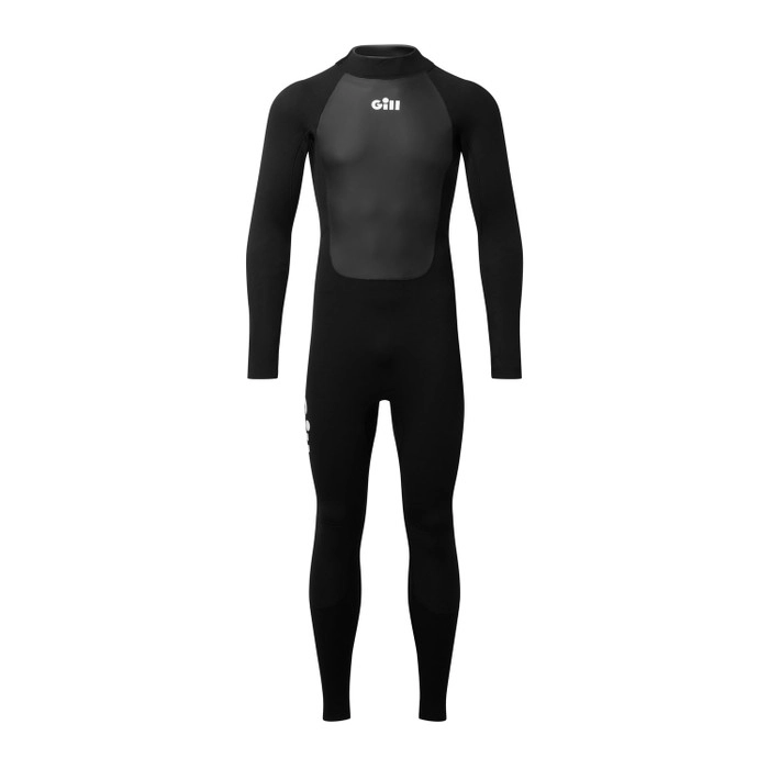 Gill Marine Clothing - Gill Marine traje de neopreno junior de persecución con cremallera trasera de 4/3 mm 2LX4480 negro